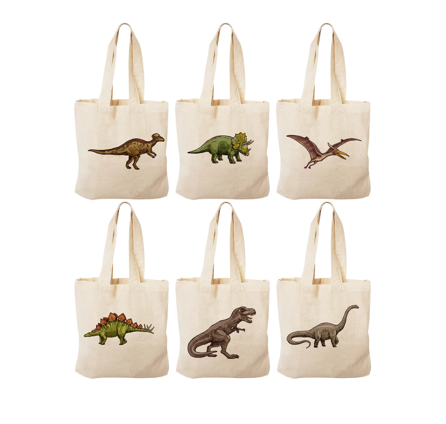 Dinosaur Party Favor Bags - Perfect for Dinosaur Themed Parties & Events - Set of Six