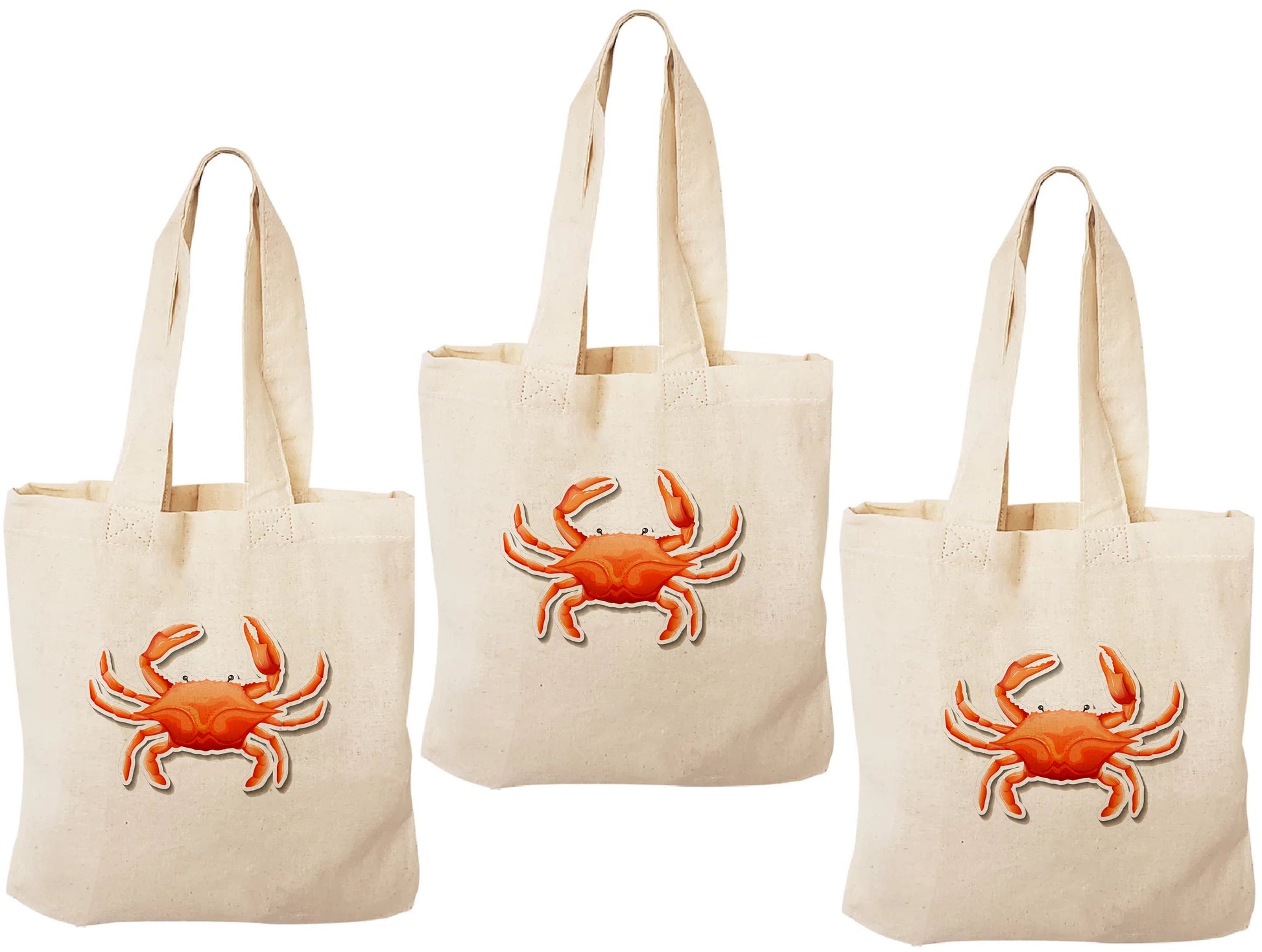 Crab Party Favor Bags - Set of Three Bags
