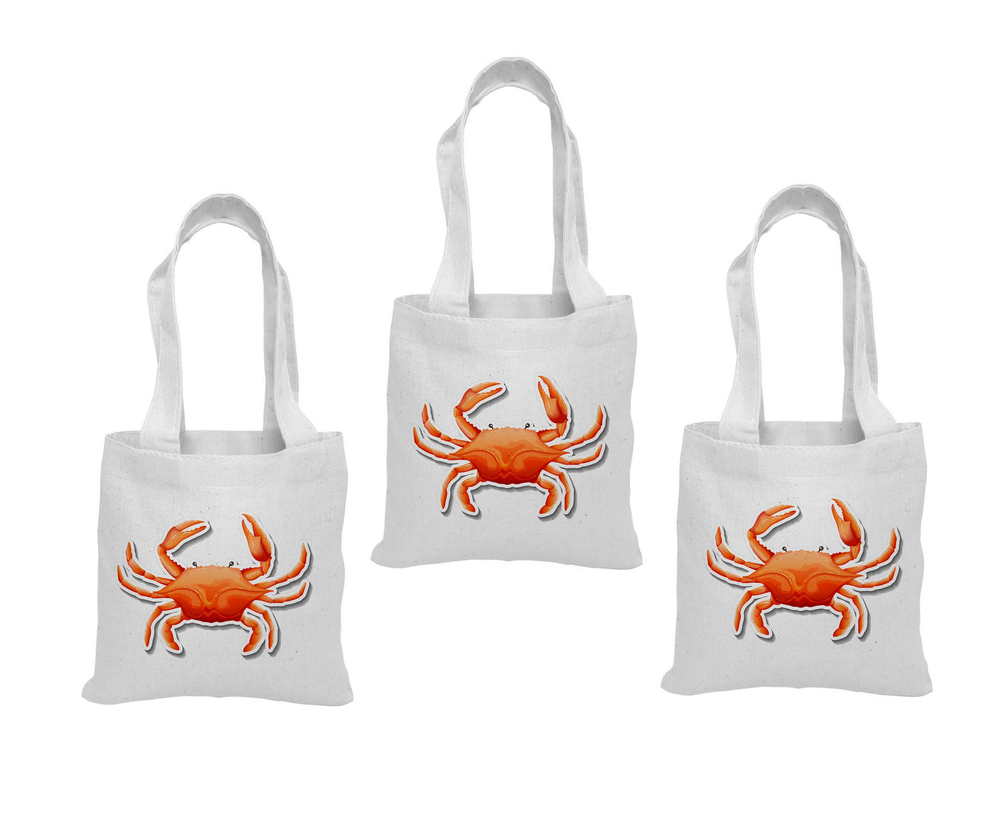 Crab Party Favor Bags - Set of Three Bags