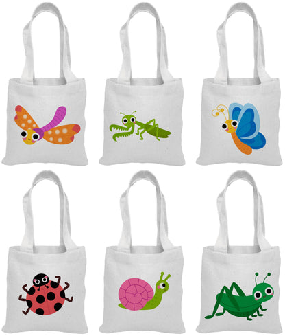Insect Party Favor Bags - Set of Six Bags