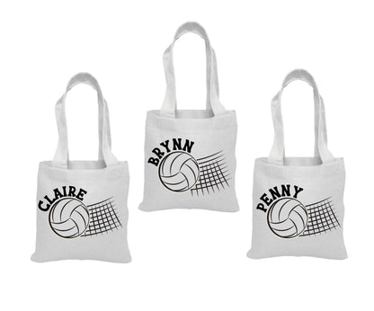 Personalized Volleyball Party Favor Bags - Set of Three Bags