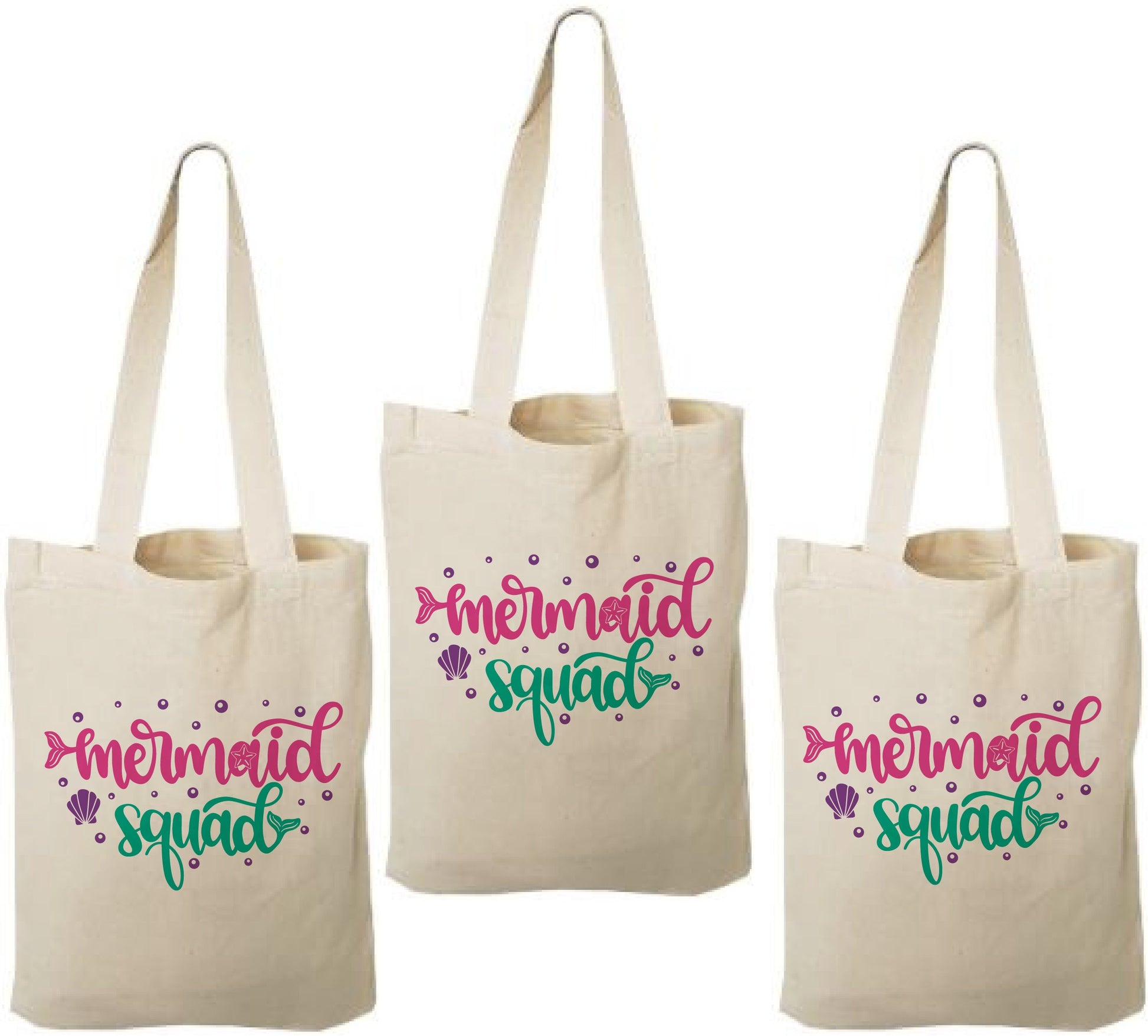 Mermaid Squad Party Favor Bags - Set of Three Bags