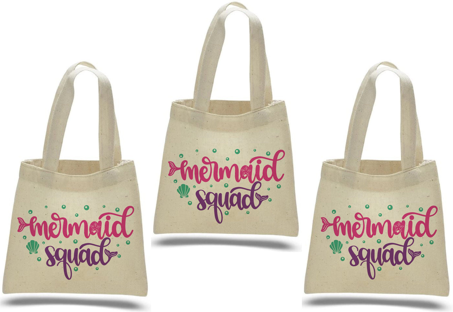Mermaid Squad Party Favor Bags - Set of Three Bags
