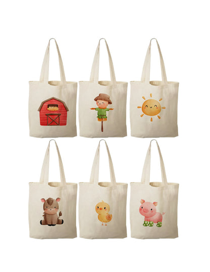 Barnyard Party Favor Bags - Set of Six Bags - Perfect for Farm and Barnyard Themed Parties!