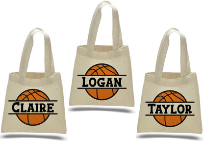 Personalized Basketball Party Favor Bags - Set of Three Bags