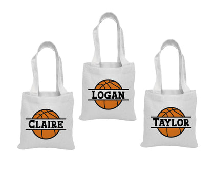 Personalized Basketball Party Favor Bags - Set of Three Bags