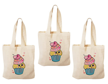 Cupcake Party Favor Bags - Set of Three Bags