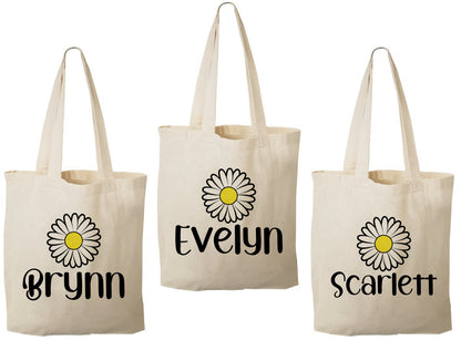 Personalized Daisy Party Favor Bags - Set of Three Bags