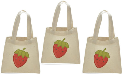 Strawberry Party Favor Bags - Set of Three Bags