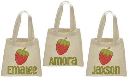 Custom Strawberry Party Favor Bags - Set of Three Bags