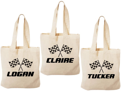 Race Car Party Favor Bags - Set of Three Bags - Personalized