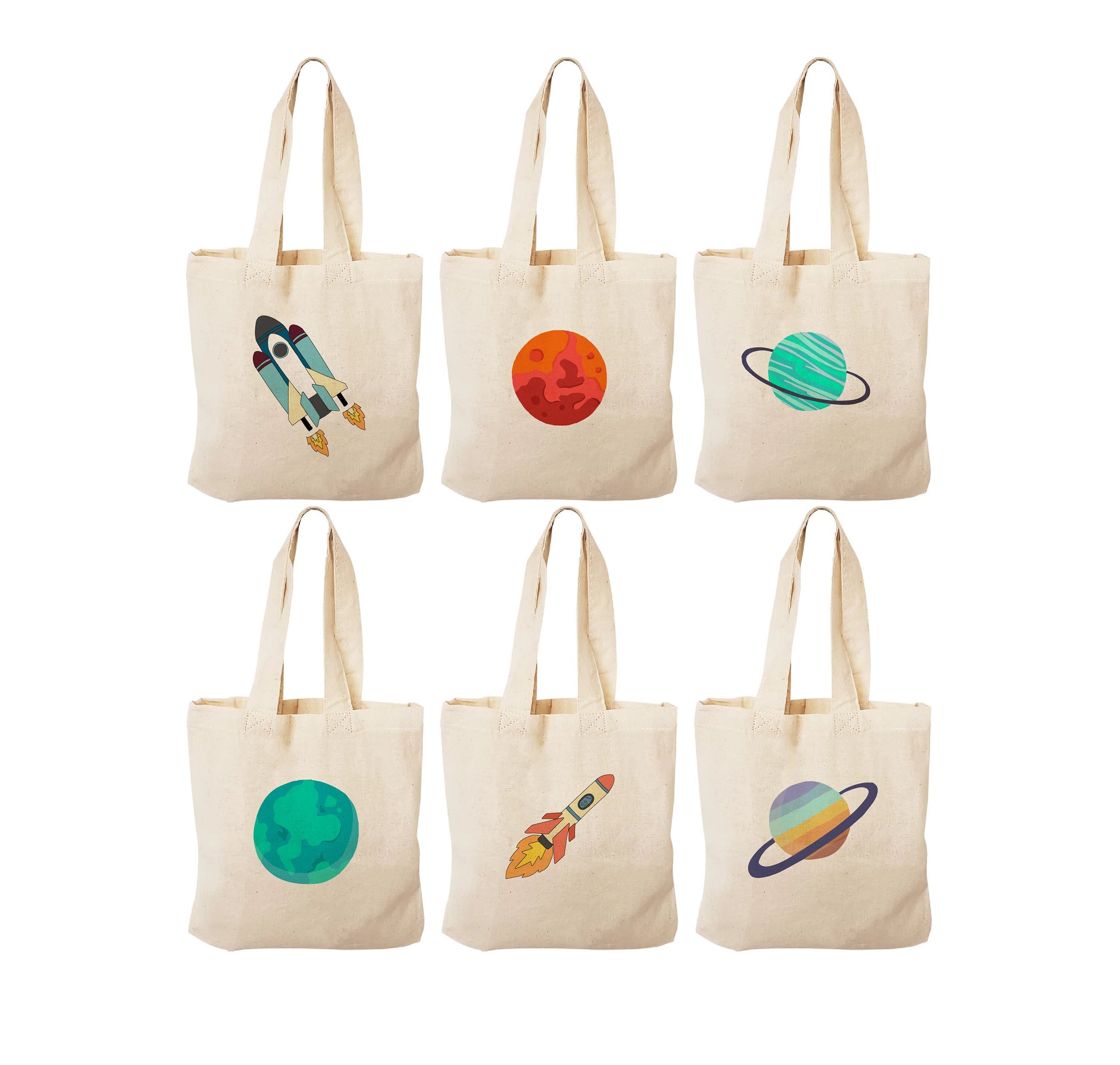 Space Party Favor Bags - Perfect for Space Themed Parties & Events - Set of Three Out Of This World Treat Bags