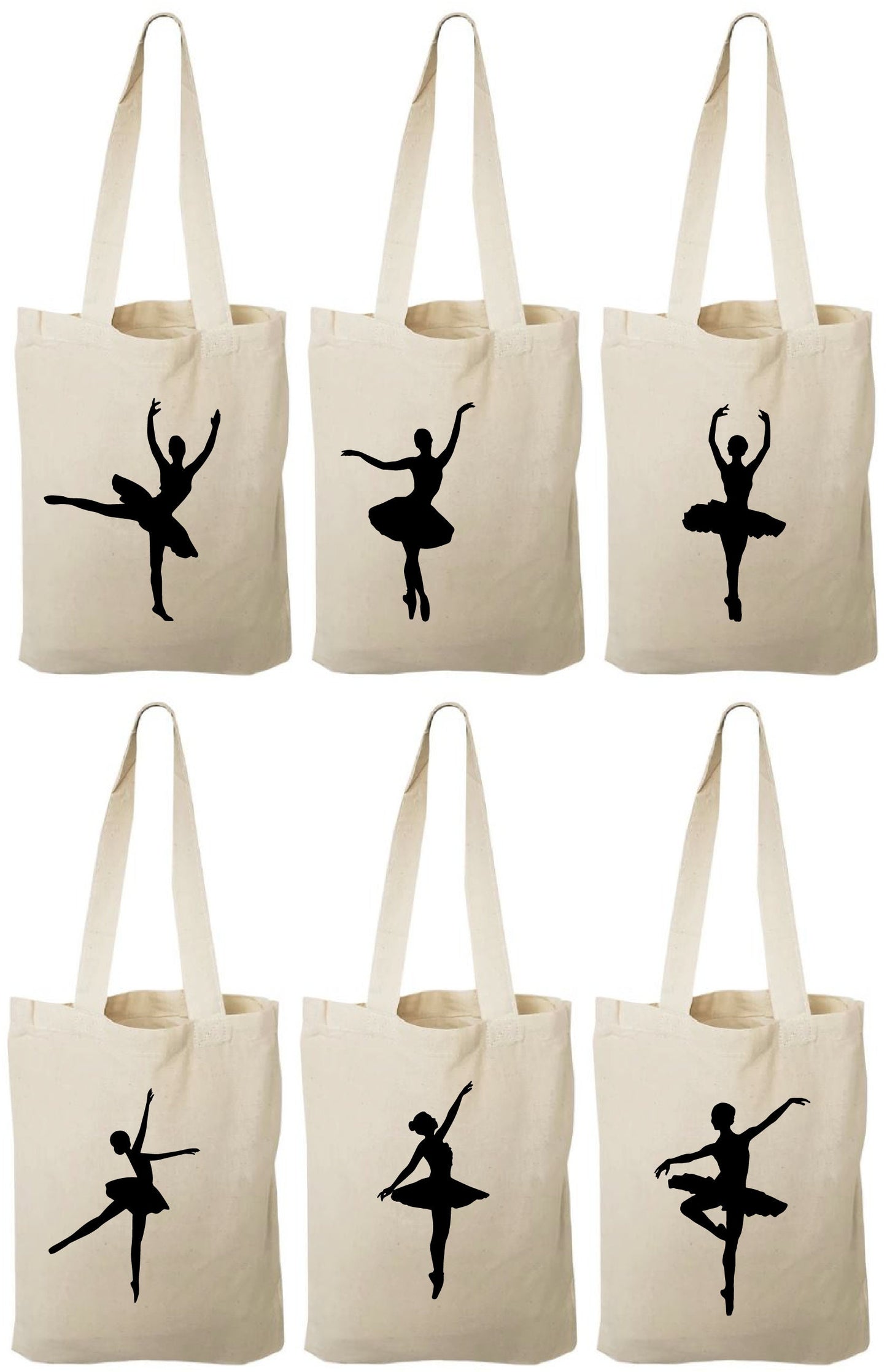 Ballerina Party Favor Bags - Set of Six Bags