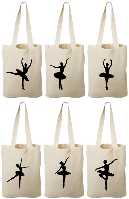 Ballerina Party Favor Bags - Set of Six Bags