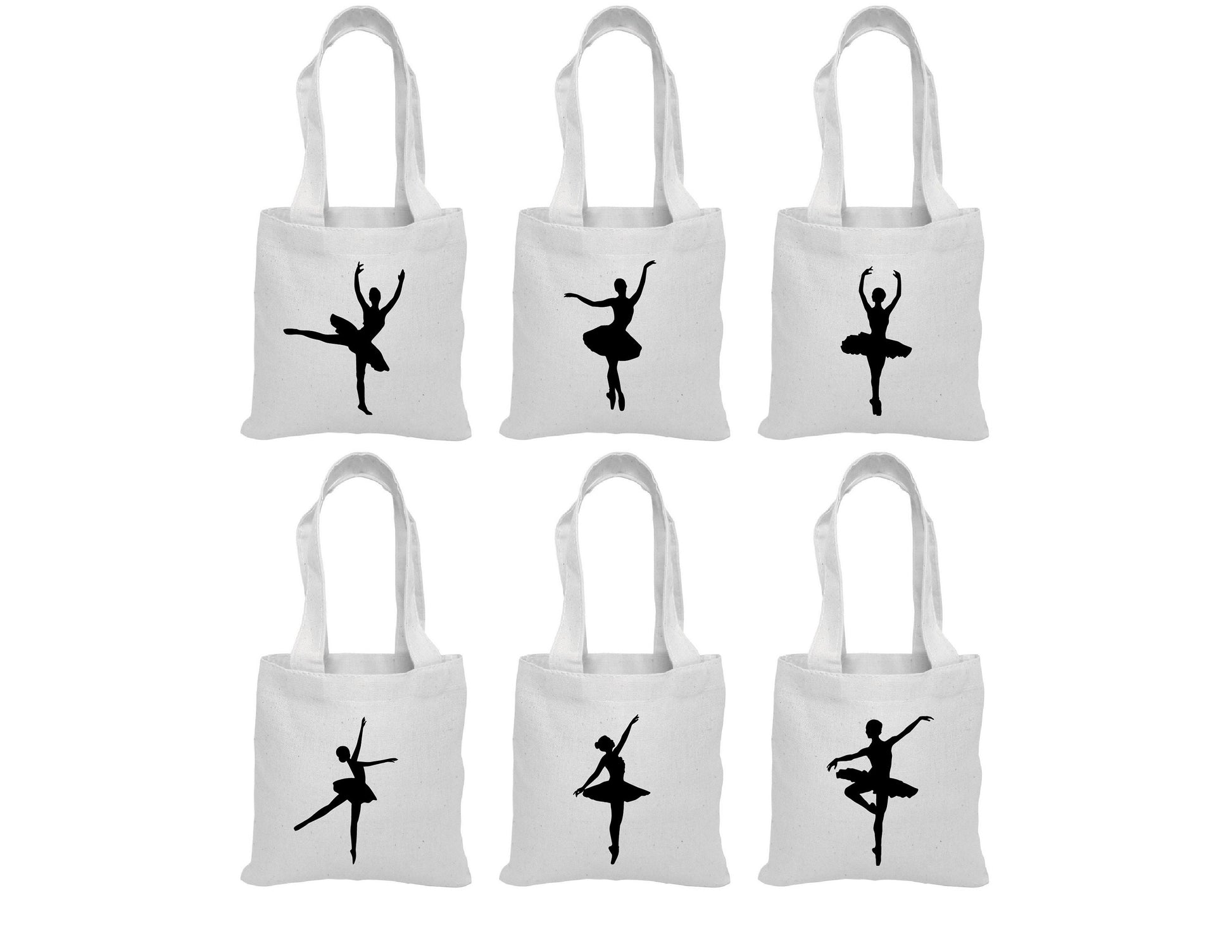 Ballerina Party Favor Bags - Set of Six Bags