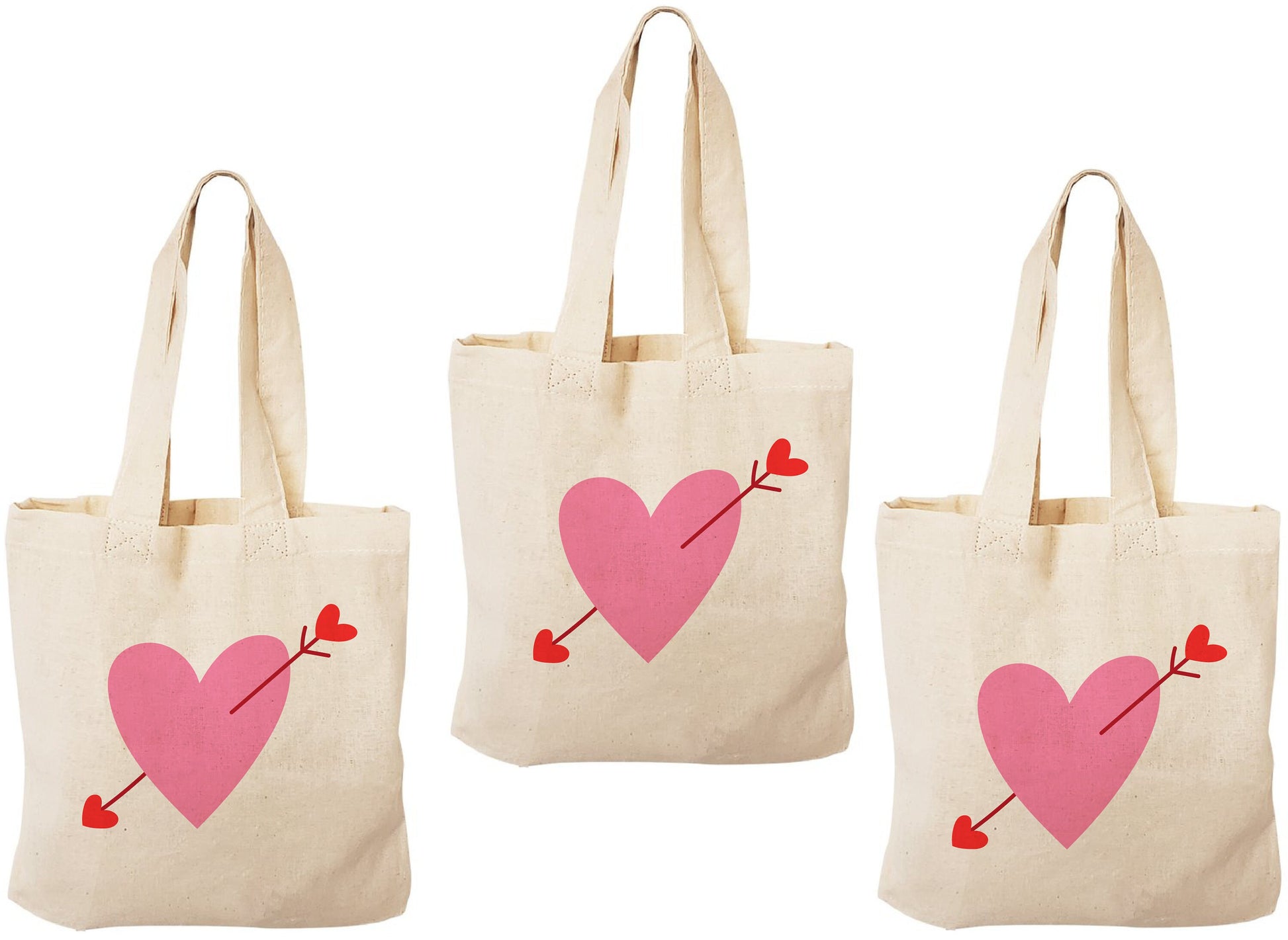 Personalized Valentine's Day Party Favor Bags - Set of Three Bags