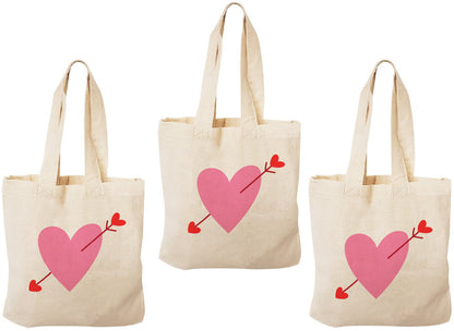 Personalized Valentine's Day Party Favor Bags - Set of Three Bags