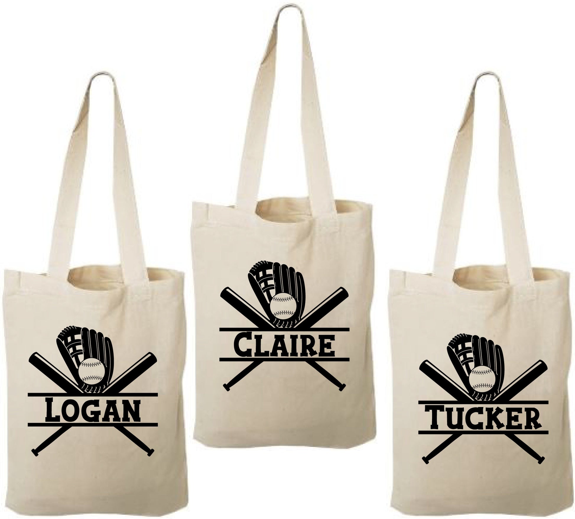Custom Baseball Party Favor Bags - Set of Three Bags