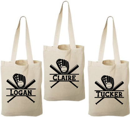 Custom Baseball Party Favor Bags - Set of Three Bags