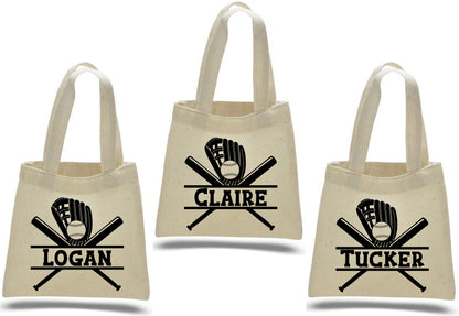 Custom Baseball Party Favor Bags - Set of Three Bags