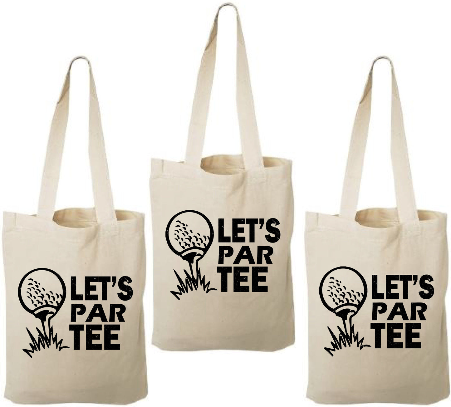 Golf Party Favor Bags - Set of Three Bags - Let's Par Tee