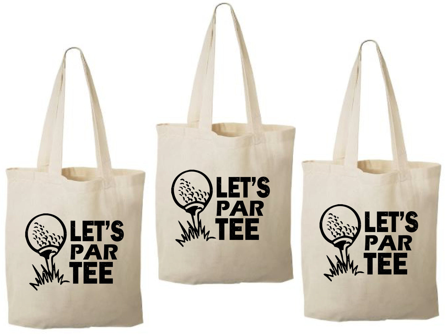 Golf Party Favor Bags - Set of Three Bags - Let's Par Tee