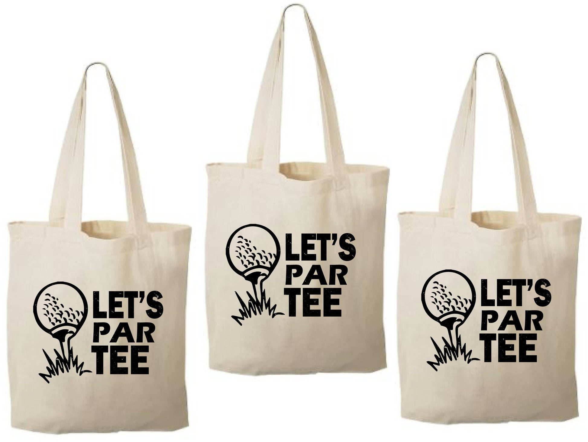 Golf Party Favor Bags - Set of Three Bags - Let's Par Tee