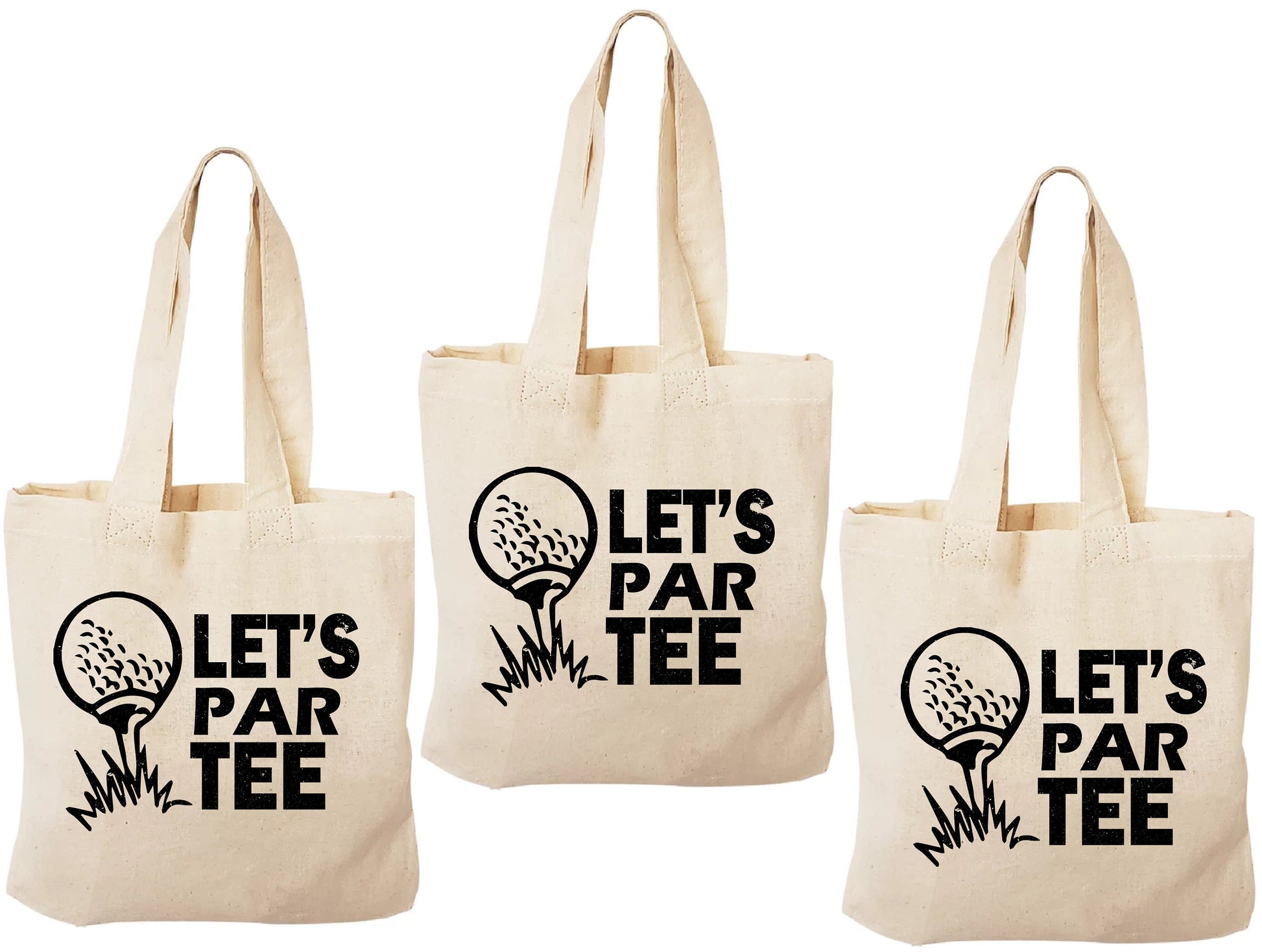 Golf Party Favor Bags - Set of Three Bags - Let's Par Tee