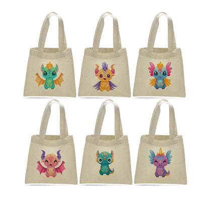Colorful Dragon Party Favor Bags - For Dragon Themed Parties! - Set of Six