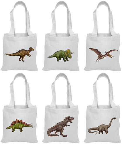 Dinosaur Party Favor Bags - Perfect for Dinosaur Themed Parties & Events - Set of Six