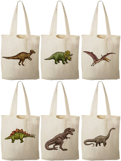 Dinosaur Party Favor Bags - Perfect for Dinosaur Themed Parties & Events - Set of Six