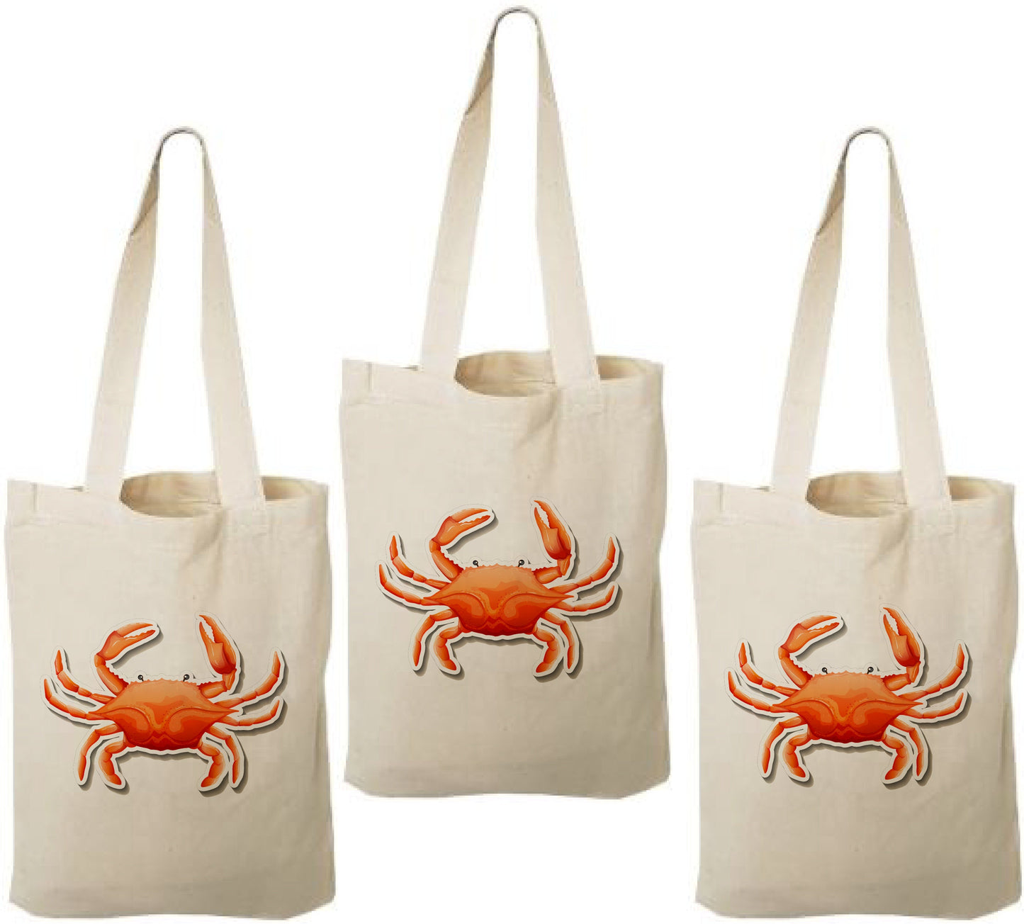 Crab Party Favor Bags - Set of Three Bags