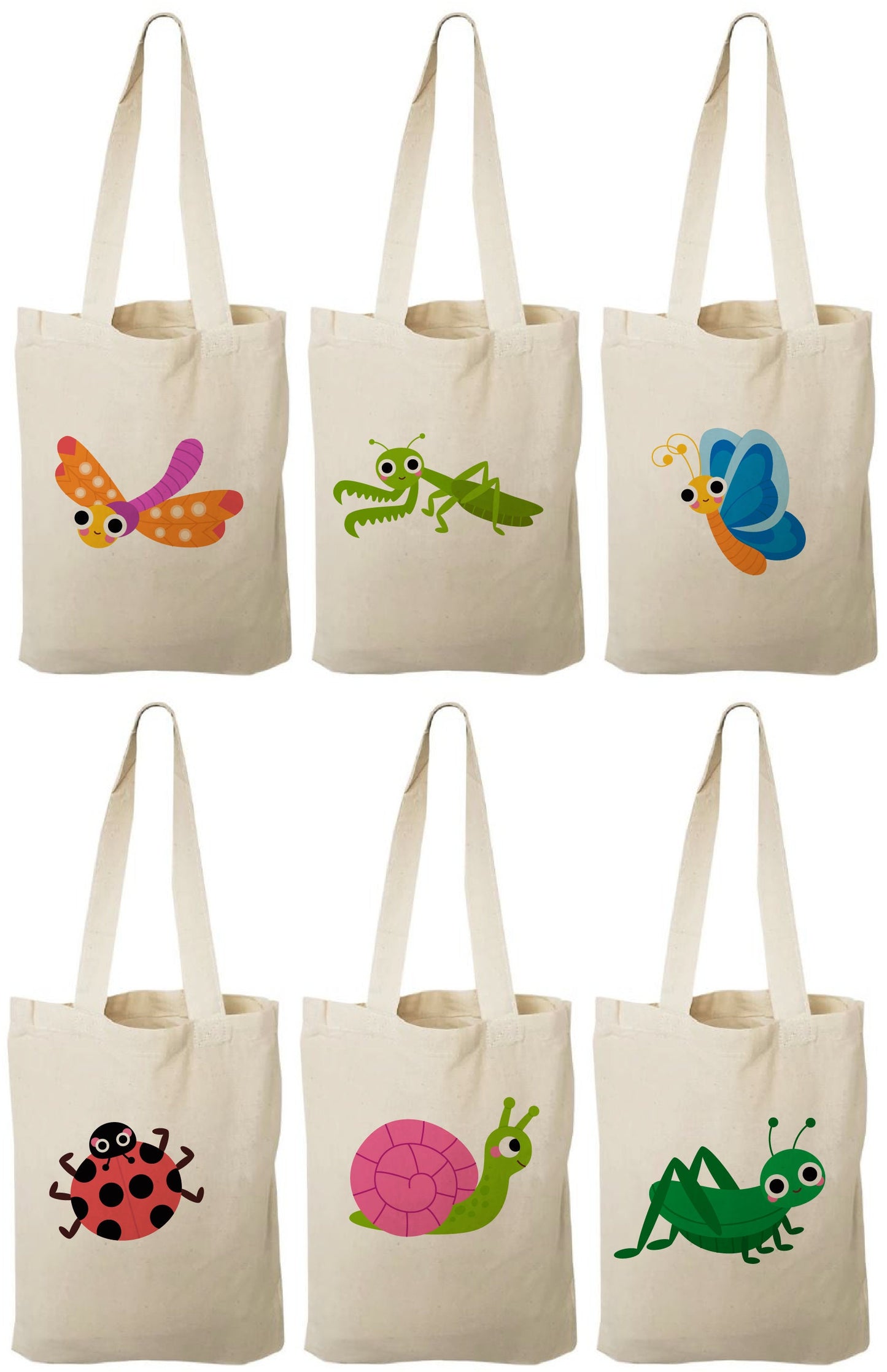 Insect Party Favor Bags - Set of Six Bags