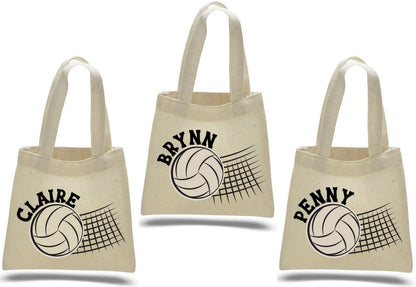 Personalized Volleyball Party Favor Bags - Set of Three Bags