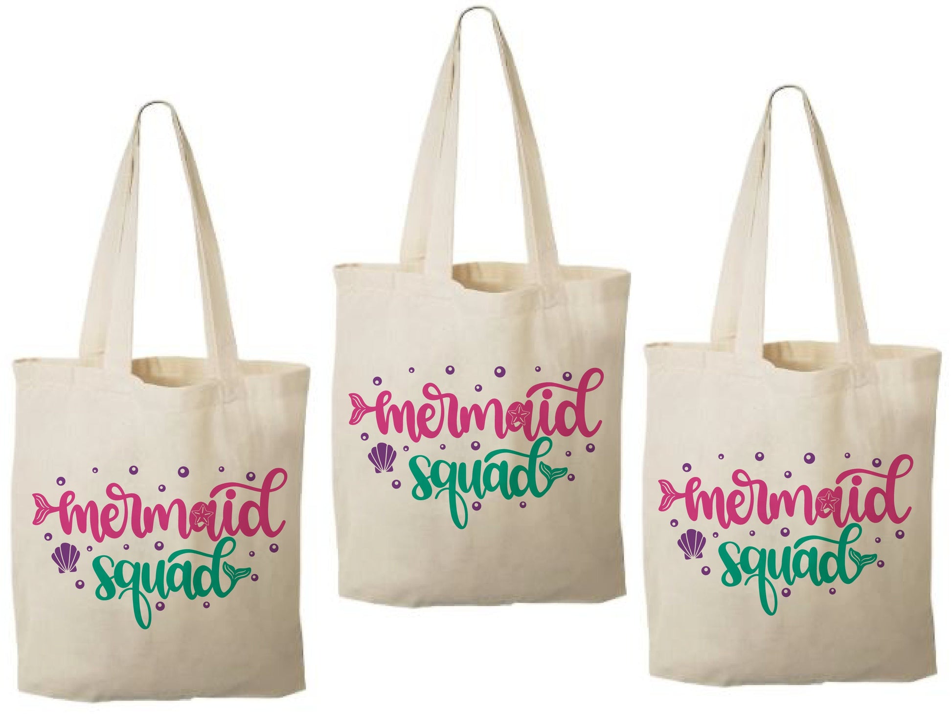 Mermaid Squad Party Favor Bags - Set of Three Bags