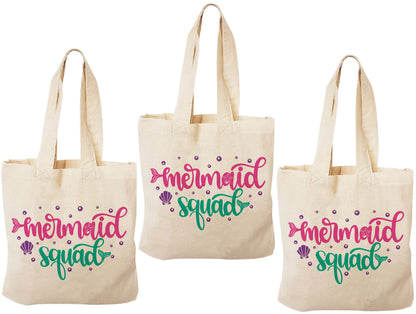 Mermaid Squad Party Favor Bags - Set of Three Bags