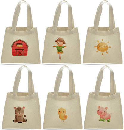 Barnyard Party Favor Bags - Set of Six Bags - Perfect for Farm and Barnyard Themed Parties!