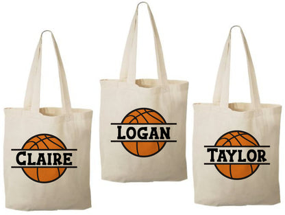 Personalized Basketball Party Favor Bags - Set of Three Bags