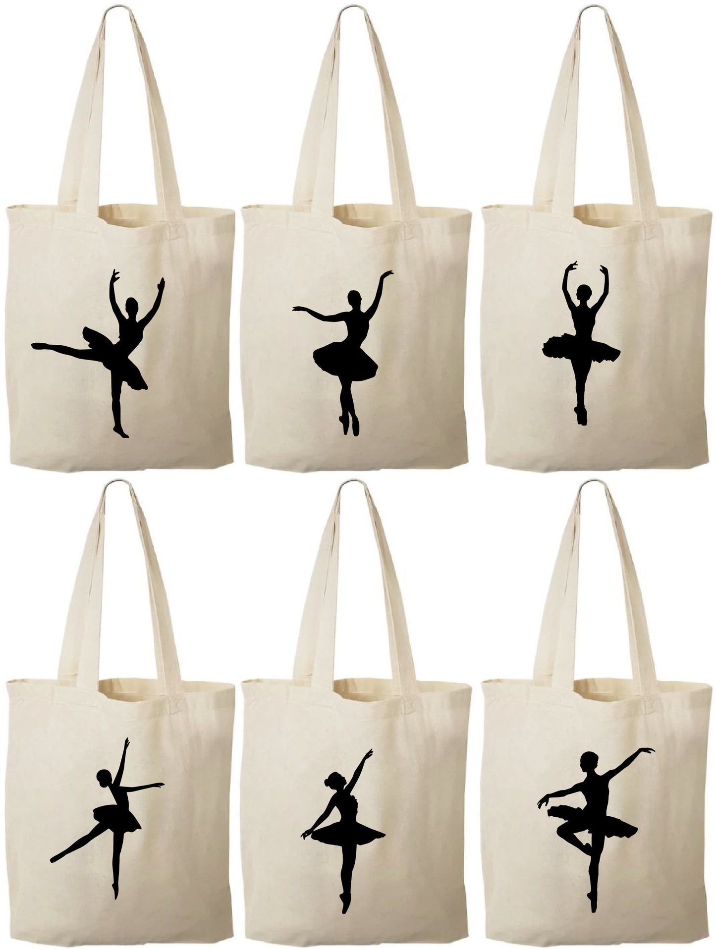 Ballerina Party Favor Bags - Set of Six Bags