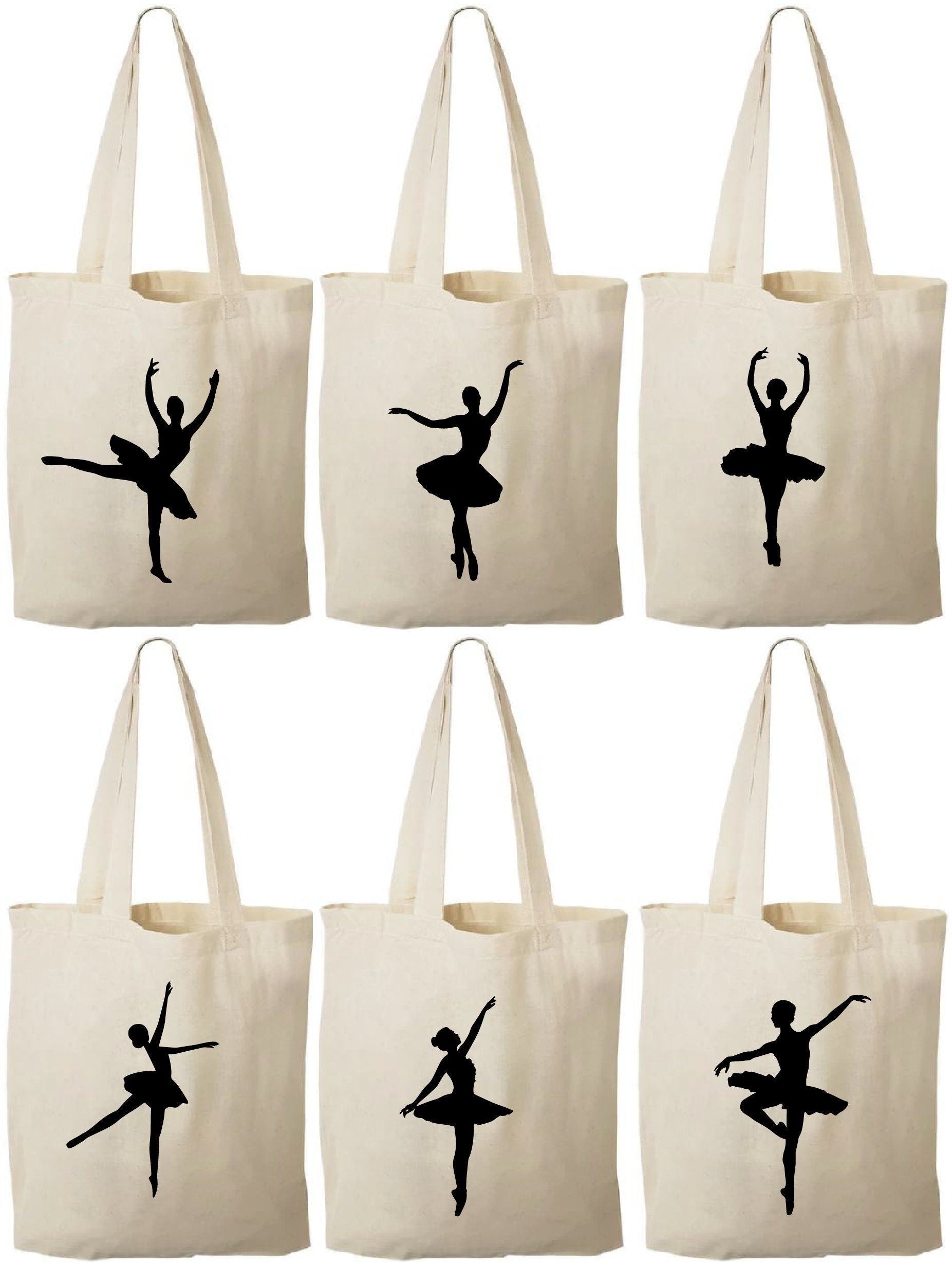 Ballerina Party Favor Bags - Set of Six Bags