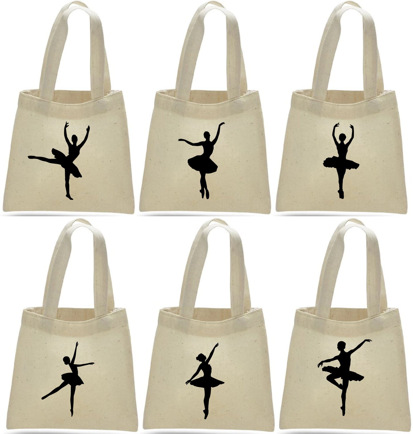 Ballerina Party Favor Bags - Set of Six Bags