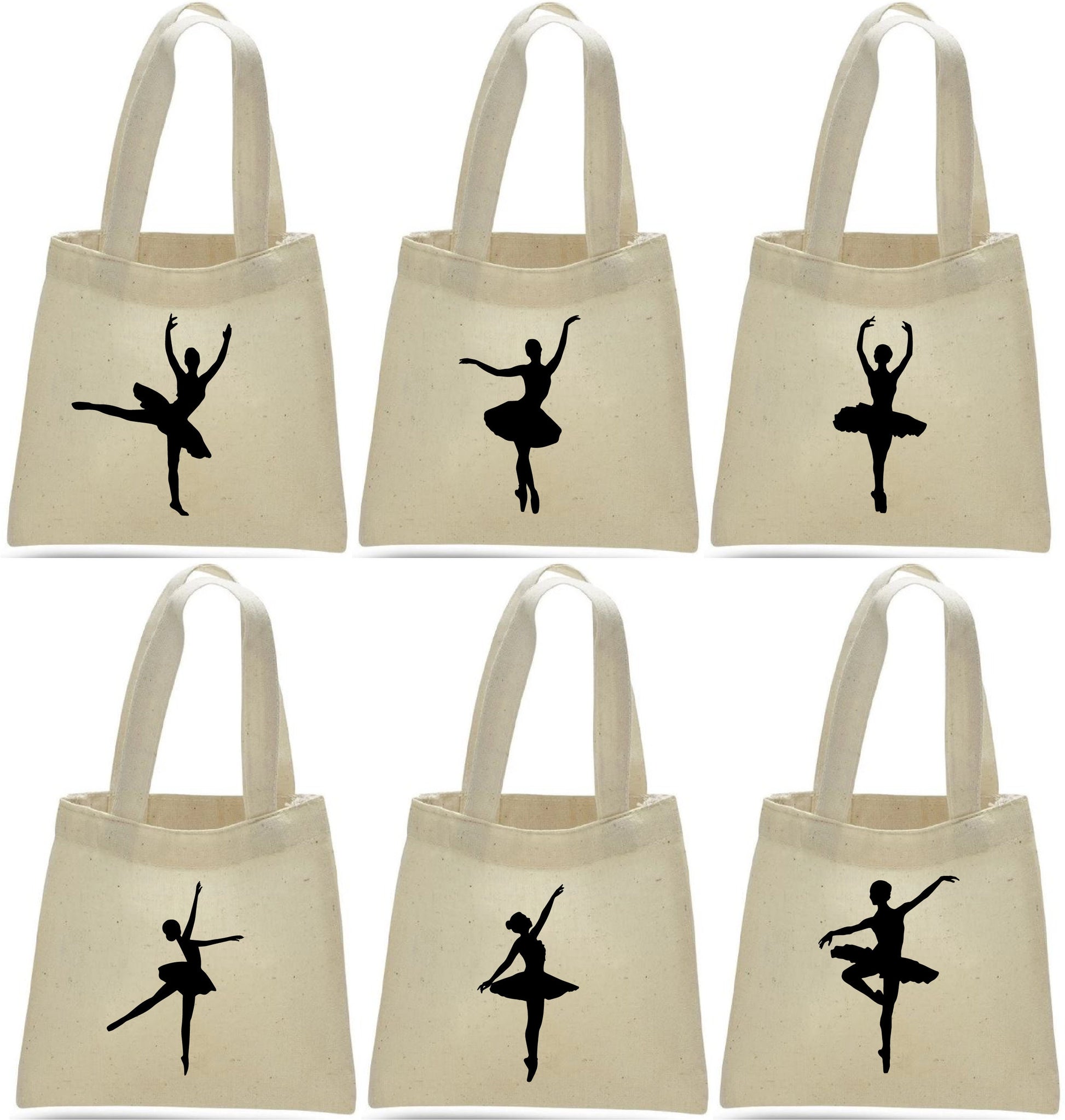 Ballerina Party Favor Bags - Set of Six Bags