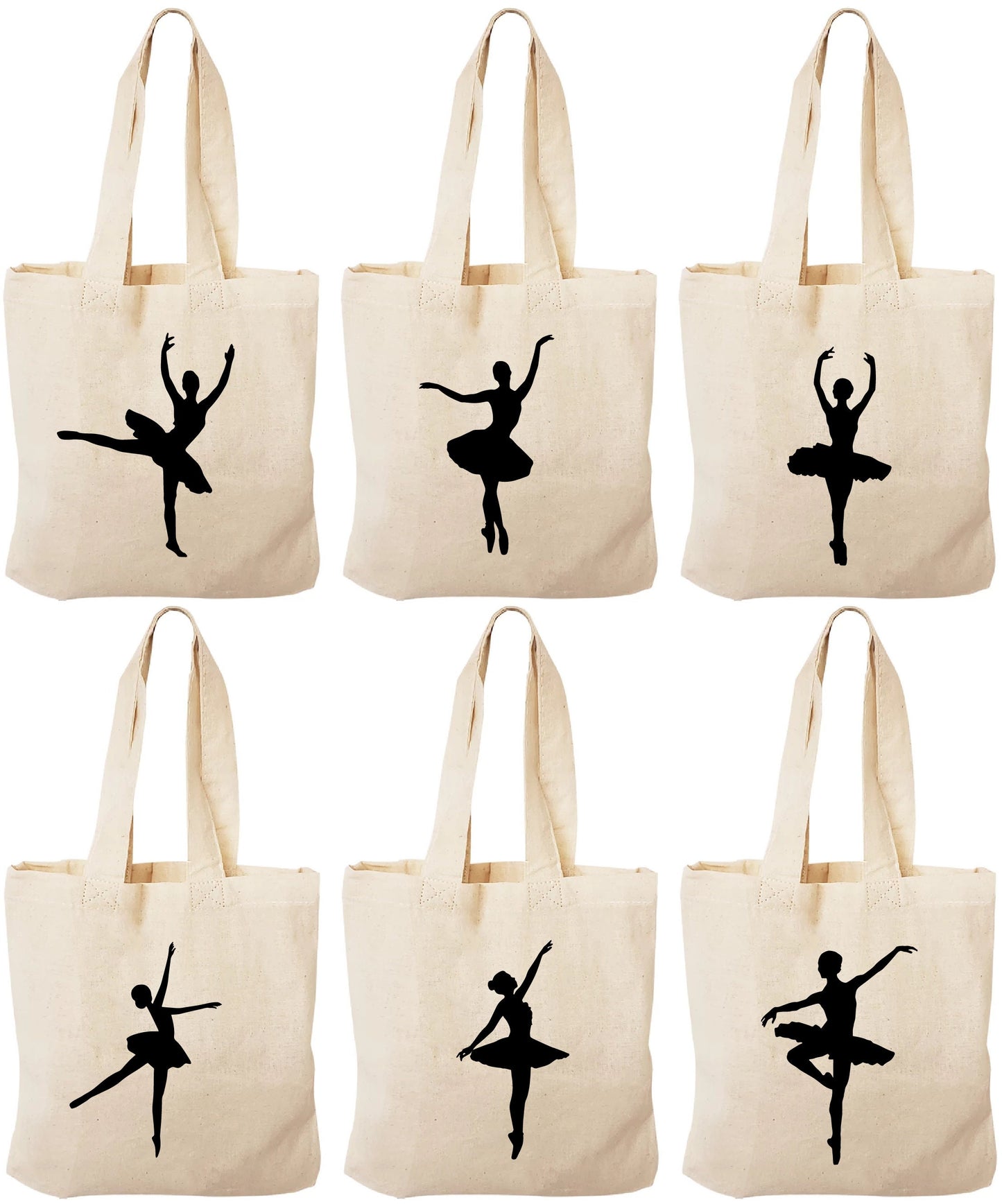 Ballerina Party Favor Bags - Set of Six Bags
