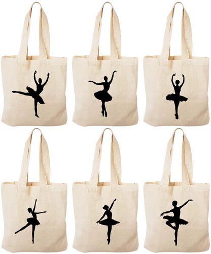 Ballerina Party Favor Bags - Set of Six Bags