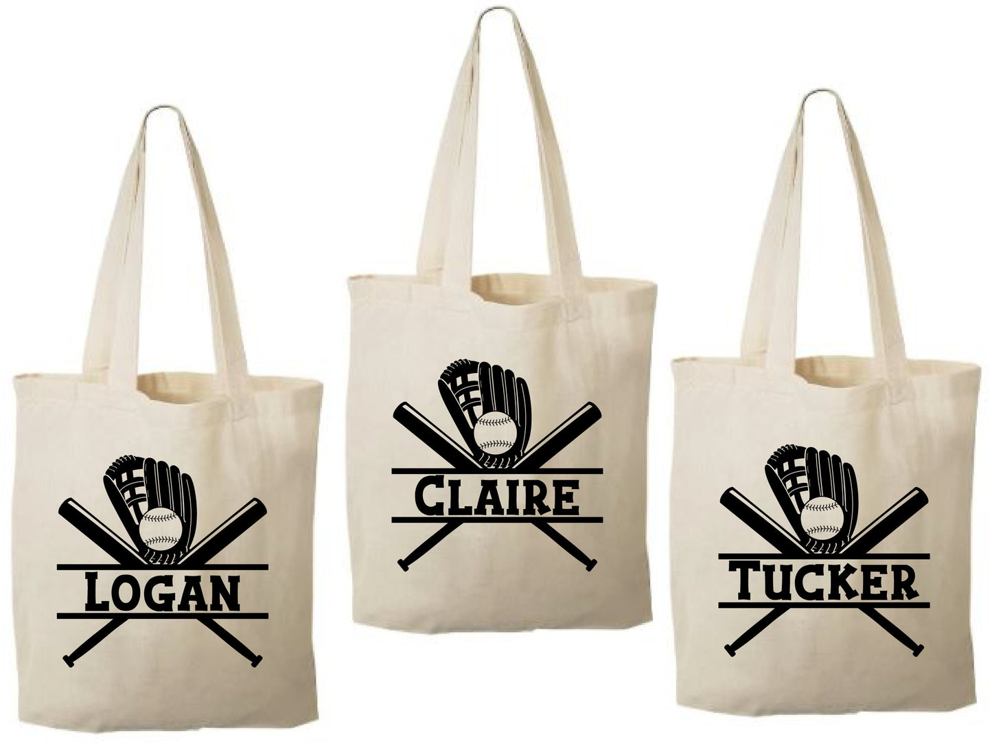 Custom Baseball Party Favor Bags - Set of Three Bags