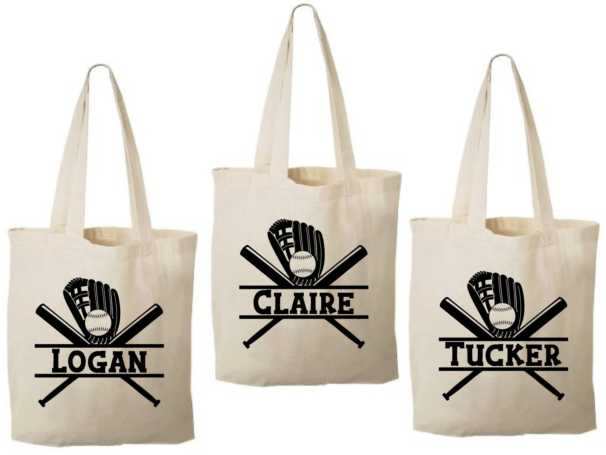 Custom Baseball Party Favor Bags - Set of Three Bags