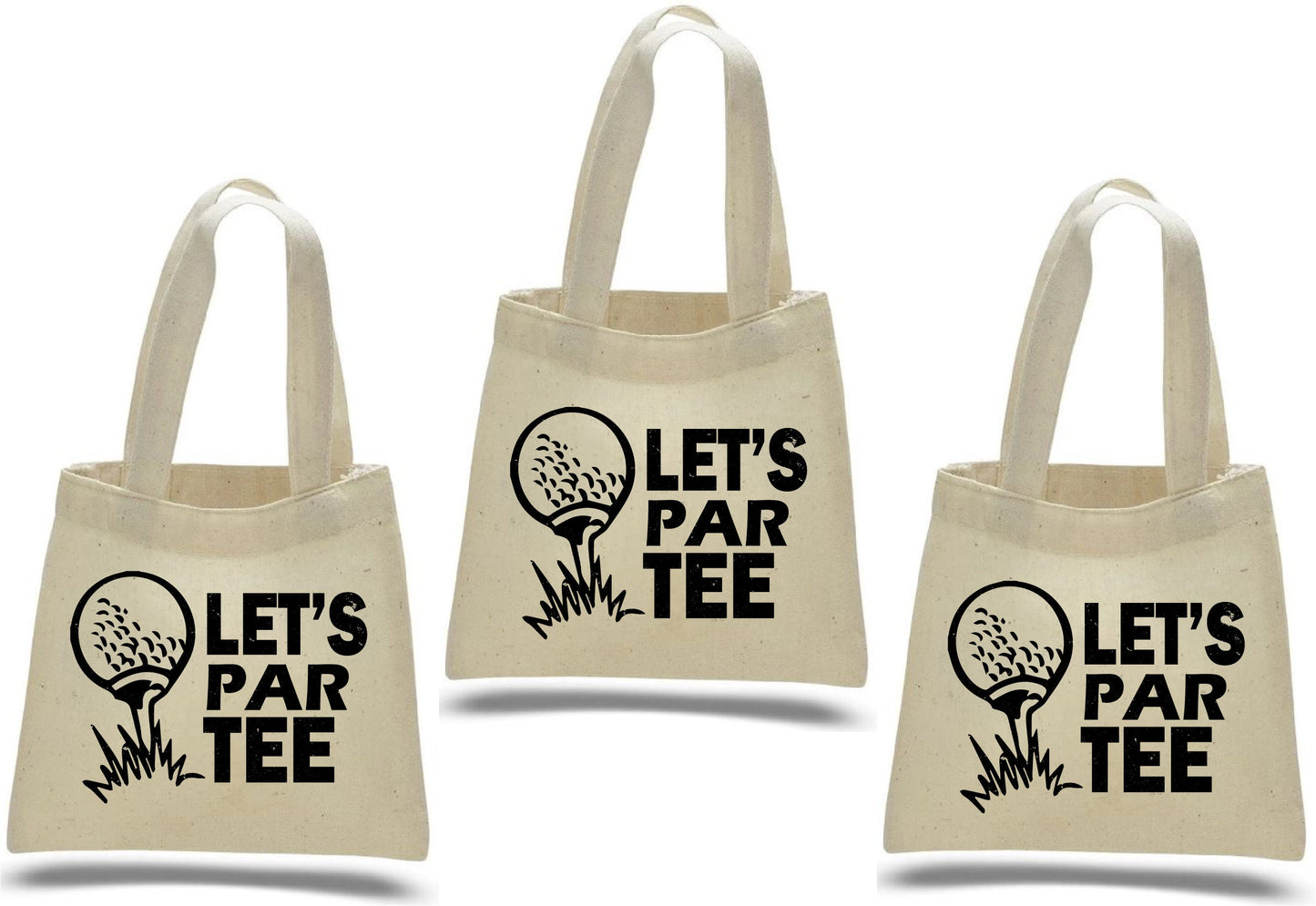 Golf Party Favor Bags - Set of Three Bags - Let's Par Tee