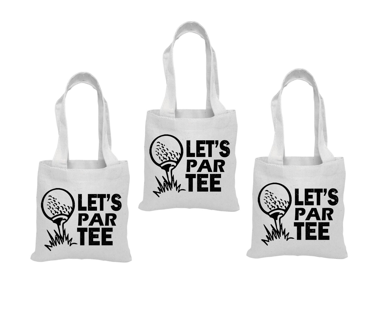 Golf Party Favor Bags - Set of Three Bags - Let's Par Tee