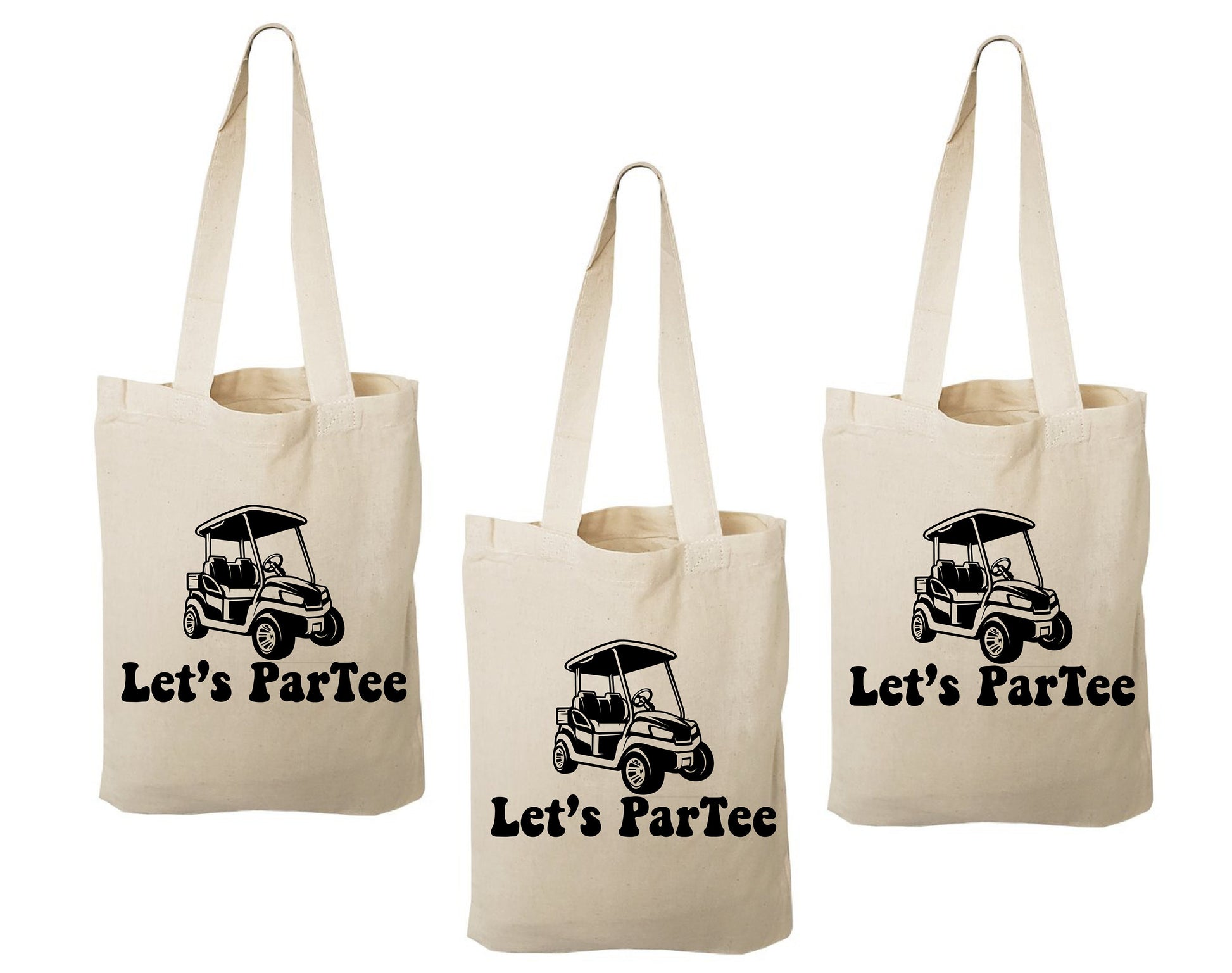 Golf Party Favor Bags – "Let's ParTee" Cotton Tote