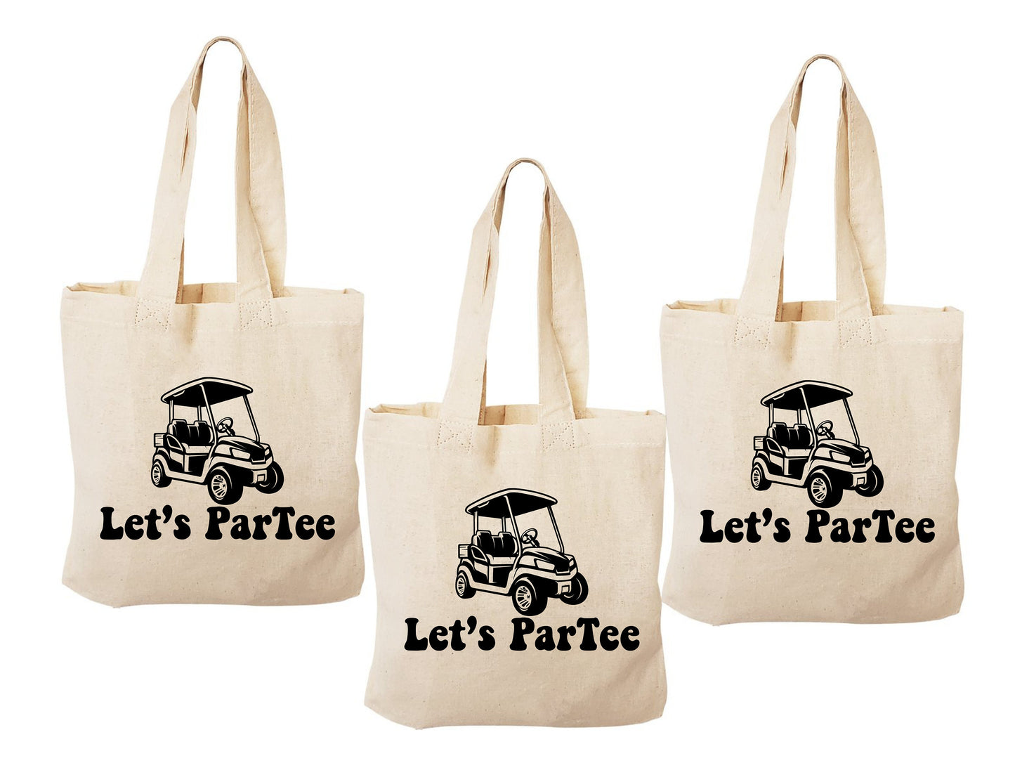 Golf Party Favor Bags – "Let's ParTee" Cotton Tote